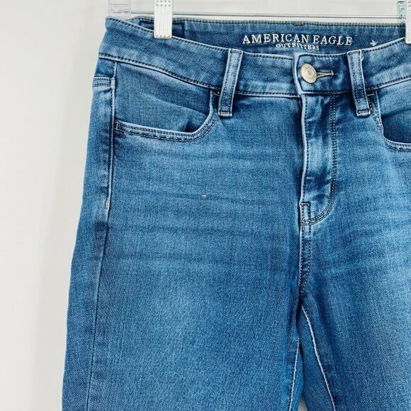 American Eagle Size 4 Medium Wash High Rise Jegging Skinny Jeans - Picture 4 of 9